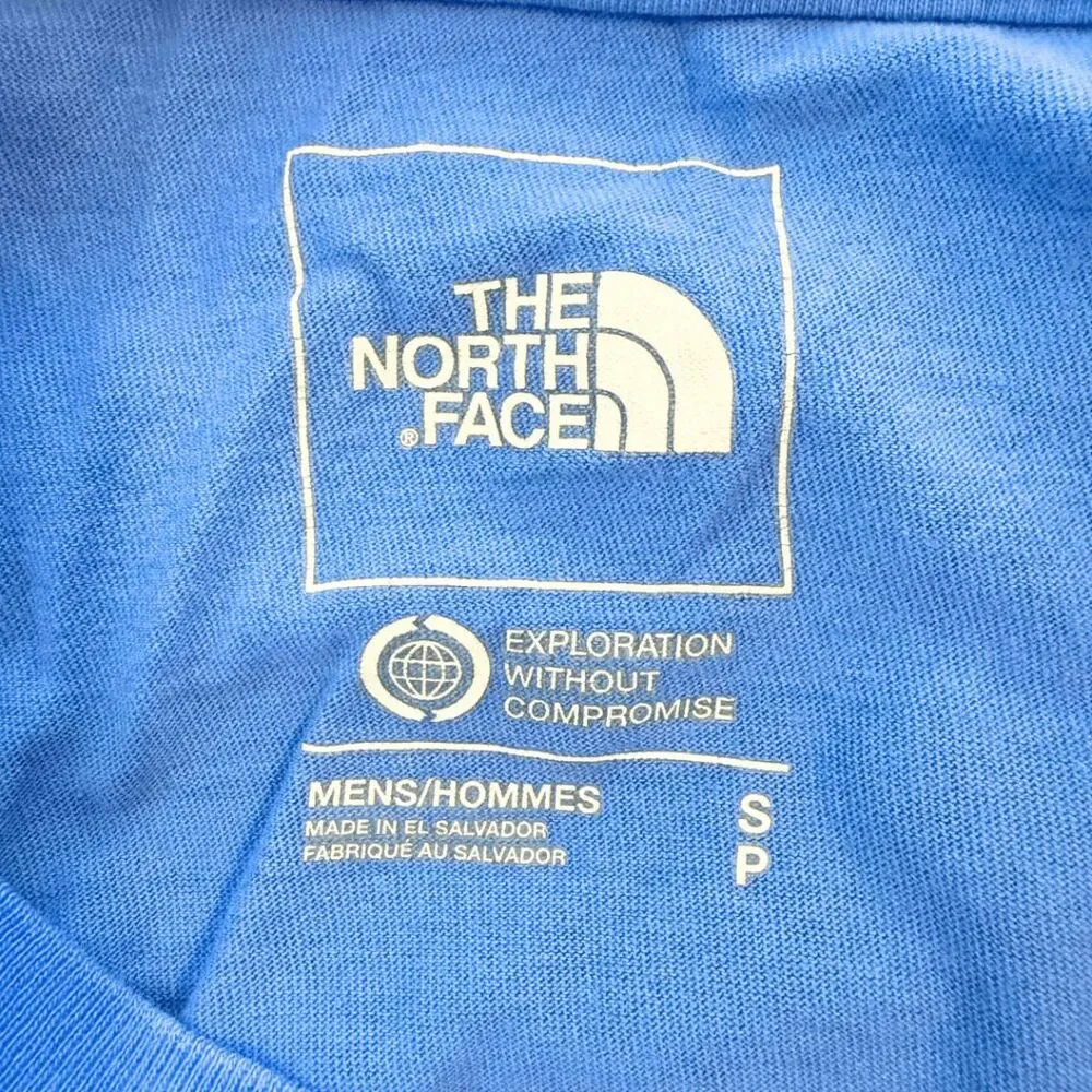 The North Face Mens Crewneck Short Sleeve Box NSE Logo T-Shirt Blue‎ Size Small